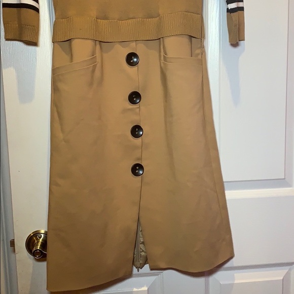 Brown Knee High Sweater Dress - Picture 2 of 5